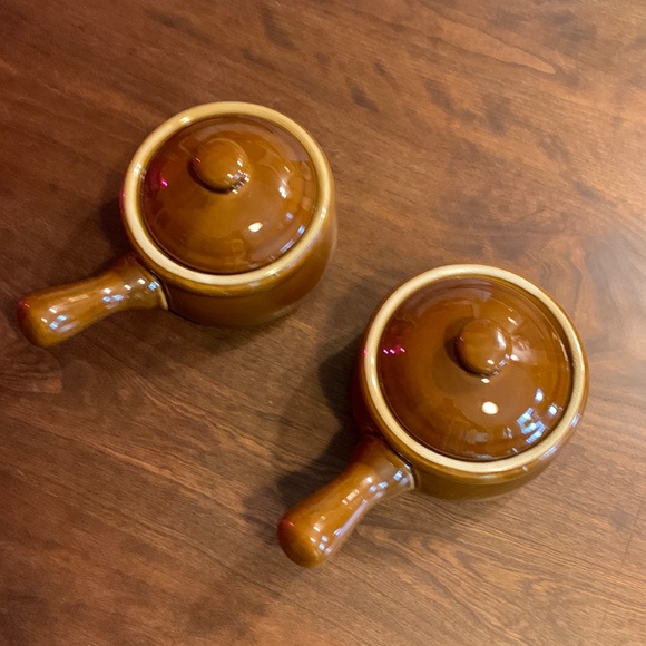 Kitchen Nwt Brown French Onion Soup Bowls Oven Safe Poshmark